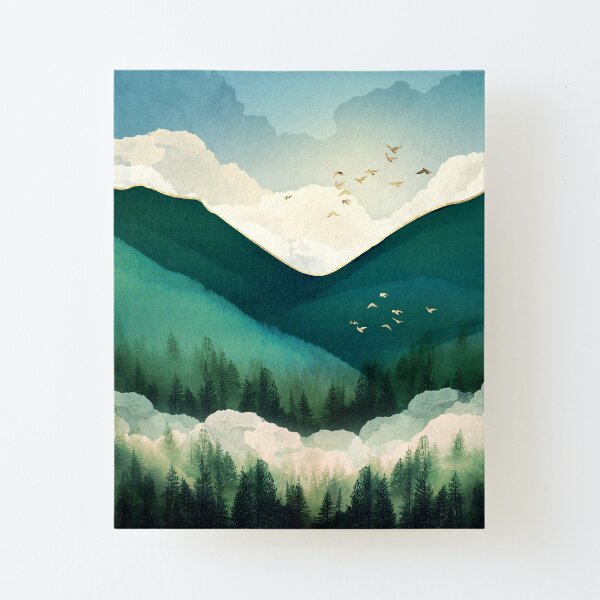 Emerald Hills Canvas Mounted Print