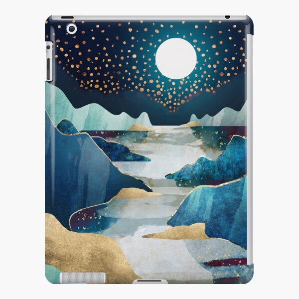 bleu et étoiles Coque rigide iPad