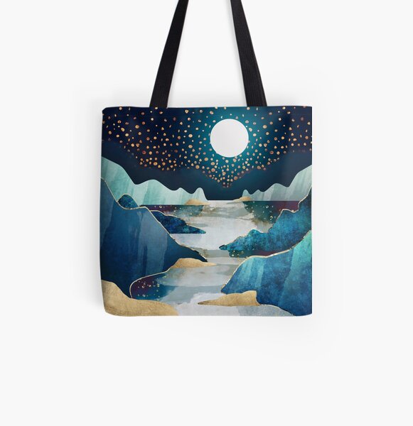 Moon Glow All Over Print Tote Bag