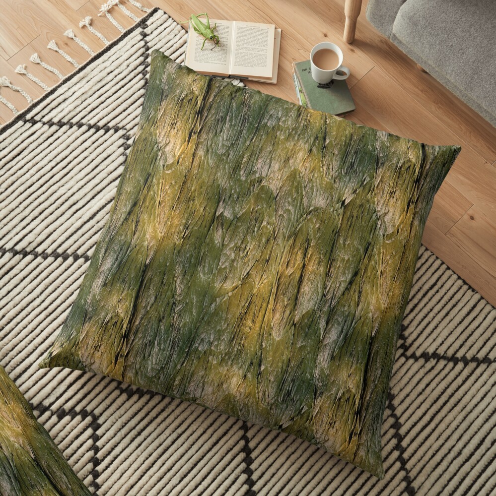 bark texture Floor Pillow