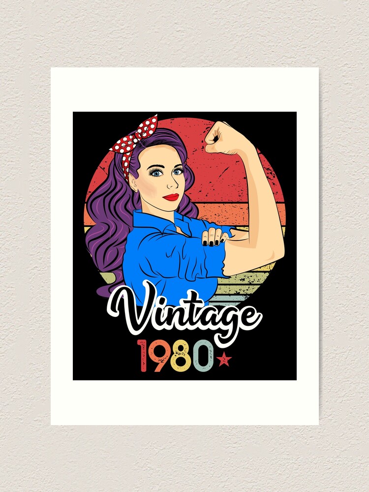 Jahrgang 1980 Geboren 1980 Jahrgang 40 Geburtstag 40 Jahre Alt Kunstdruck Von Znovanna Redbubble