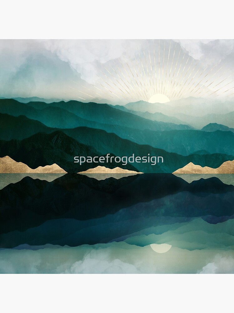 Thumbnail 4 von 4, Kissen, Wasserrandreflexion designt und verkauft von spacefrogdesign.