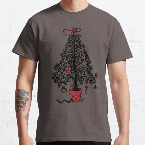 I Hate Christmas Skull & Crossbones With Tree Anti Christmas Mens T-Shirt 