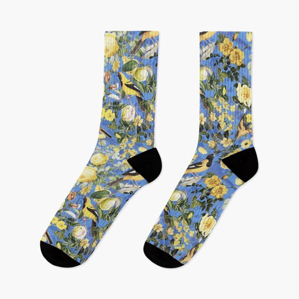 Item preview, Antique Blue And Yellow Botanical Flower Rose Botanical Garden Nightgarden designed and sold by UtArt.