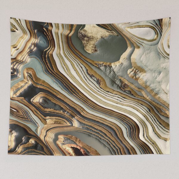 Item preview, White Gold Agate Abstract designed and sold by spacefrogdesign.
