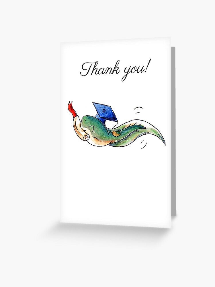 Tadpole Grad (Thank You Card)" Greeting Card for Sale by KOKeefeArt |  Redbubble