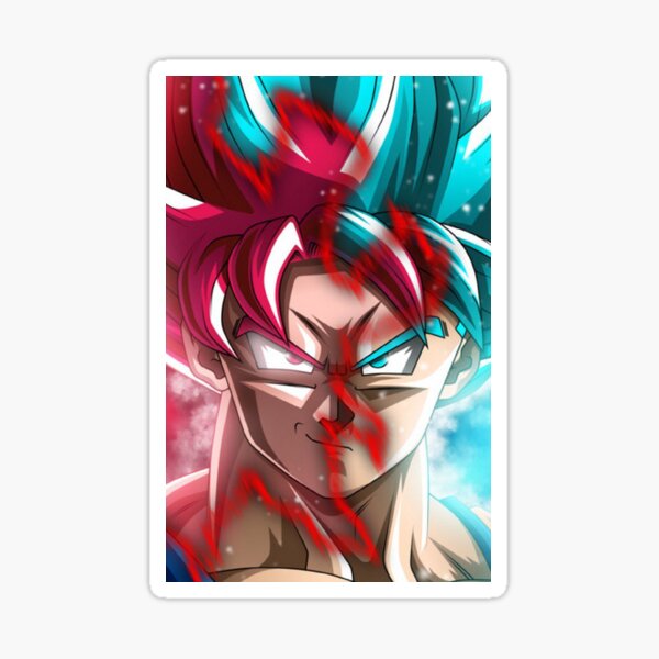 Son Goku Blue God Sticker For Sale By Johann36 Redbubble 