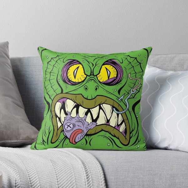 GRUESOME GILLMAN Throw Pillow
