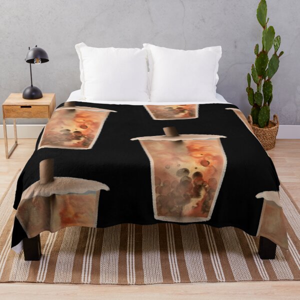 thai bubble tea Throw Blanket