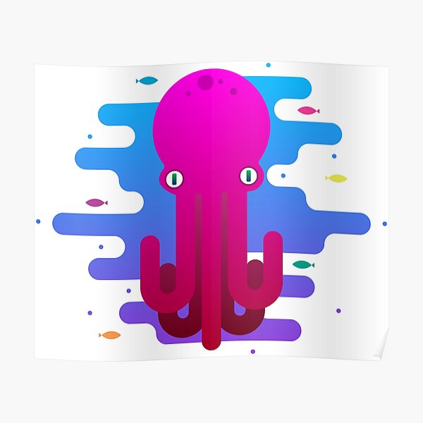 Colorful Octopuses Poster For Sale By Same Same Redbubble 4891