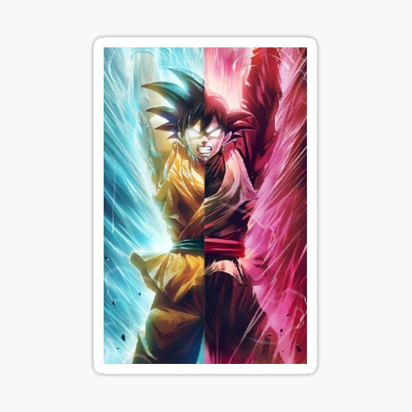 Goku And Black Goku Iphone Cases And Covers Sticker For Sale By Johann36 Redbubble 