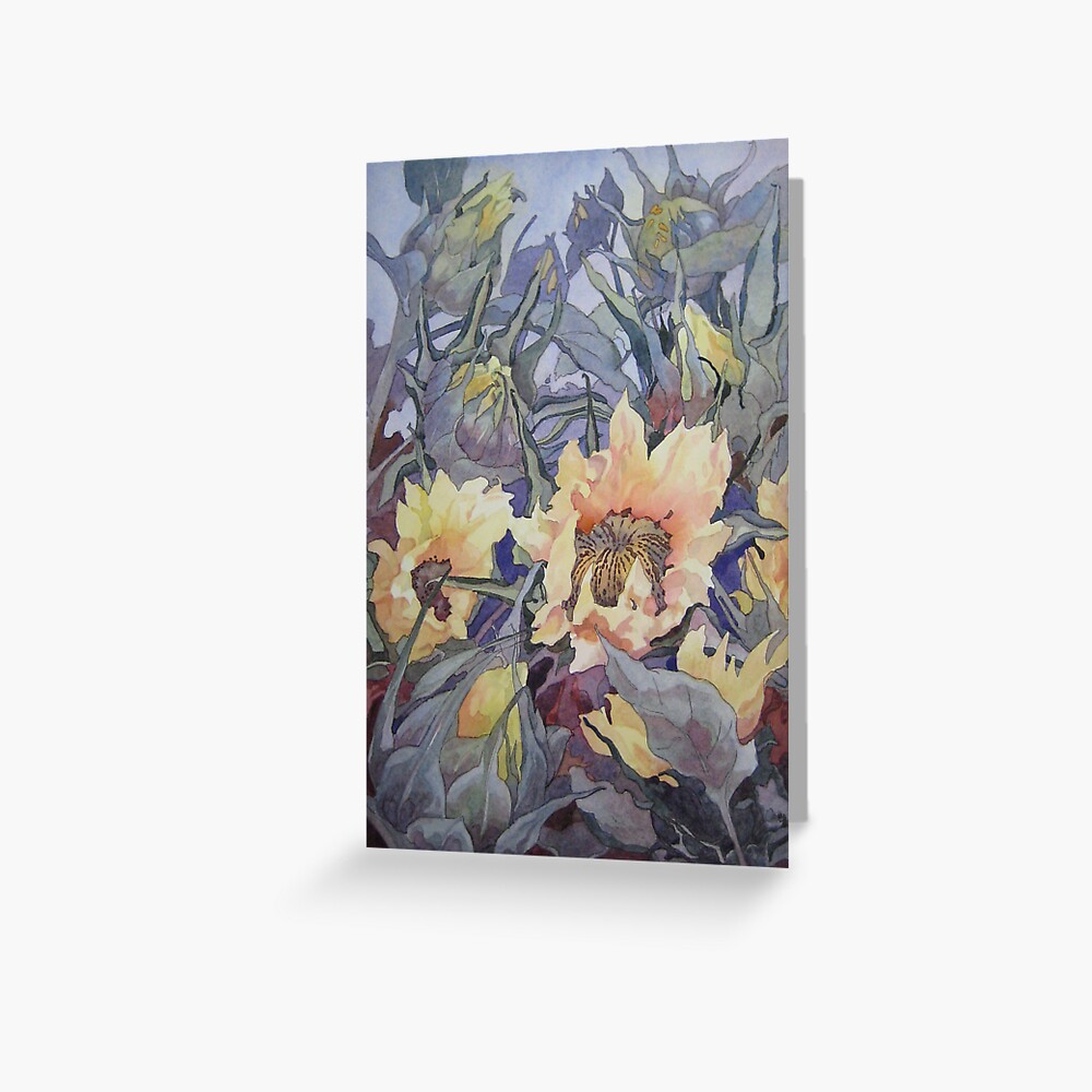 Sunflower Buds Greeting Card