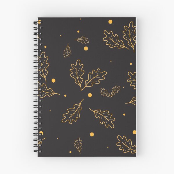 Item preview, Yellow Autumn Leaves Pattern with Black Background designed and sold by Jovydesign.