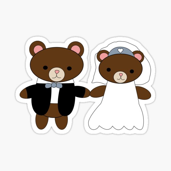 Animated Cute Teddy Couple Cartoon Bride And Groom Teddy Bears