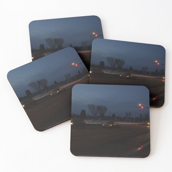 Urban Traffic at Night Coasters (Set of 4)