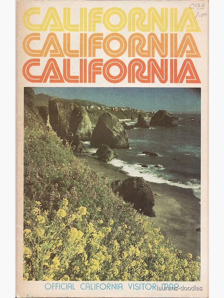 Discover Vintage California Travel Guide Premium Matte Vertical Poster
