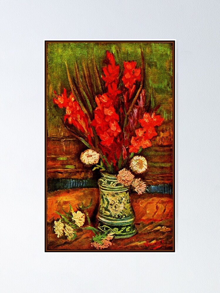 Póster «Van Gogh - Florero con Gladiolas Rojas» de virginia50 | Redbubble