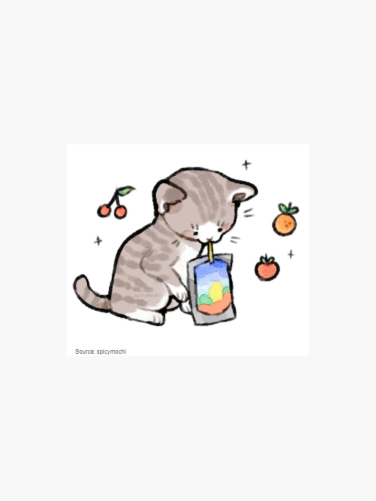 "kitten drinking juice box" Sticker for Sale by TheFlamezz Redbubble