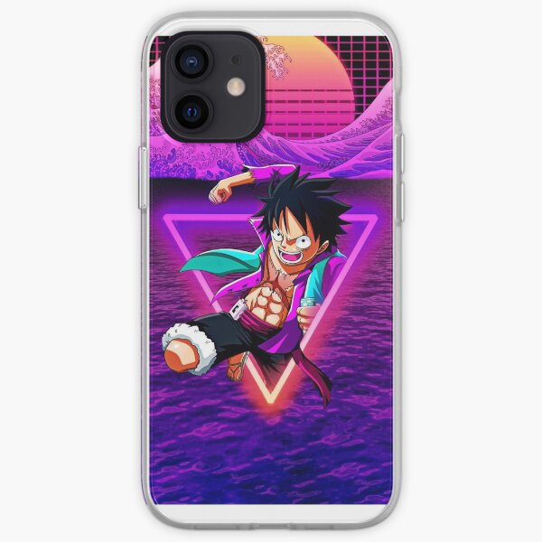 Luffy Vaporwave - One Piece iPhone Soft Case