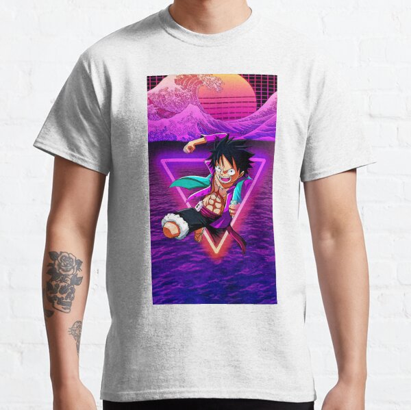 Luffy Vaporwave - One Piece T-shirt classique
