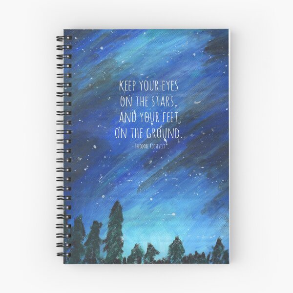 Item preview, Keep Your Eyes on the Stars, And Your Feet on the Ground Theodore Roosevelt Quote as Painting designed and sold by Kristen Glanzmann.