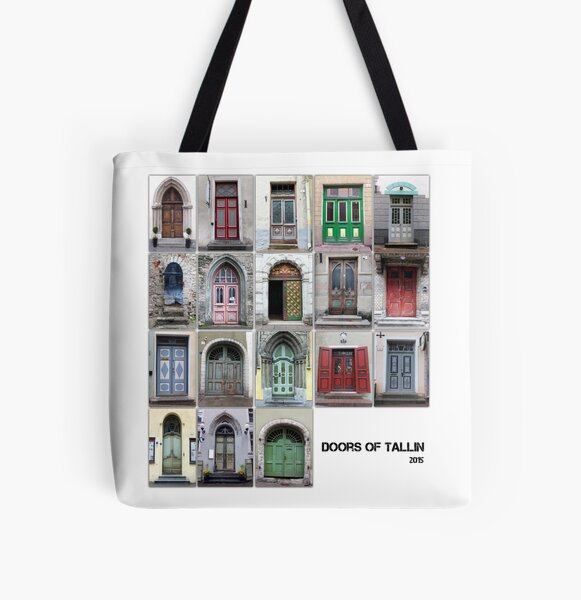 Doors Of Tallinn #tallinn All Over Print Tote Bag