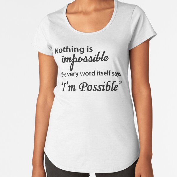 Inspirational Gifts for Women & Men - Nothing is Impossible The Word Itself  Says I'm Possible Motivational Gift Ideas & Quotes in Beautiful Design 
