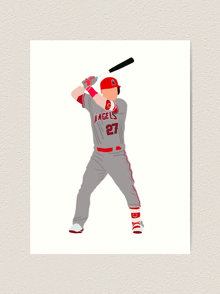 Mike Trout Wall Art | Anaheim Angels Gift | Art of Words - 16x20 Standard Size Print