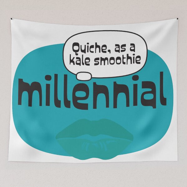Item preview, Millennial Quiche as a kale smoothie designed and sold by porter-mckeenn.