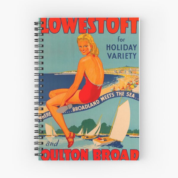 Item preview, Lowestoft for holiday variety vintage travel poster designed and sold by stickart-marek.