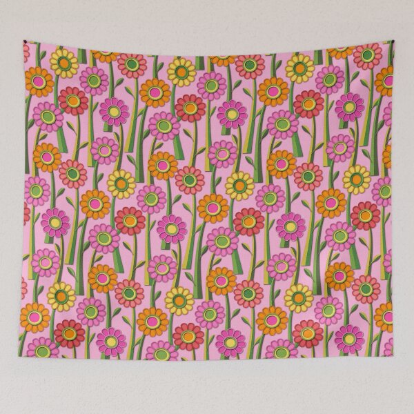 Item preview, Paper Cut Gerber Daisies // Version 1 // Pink, Orange, Yellow, Green designed and sold by Elsy's Art.