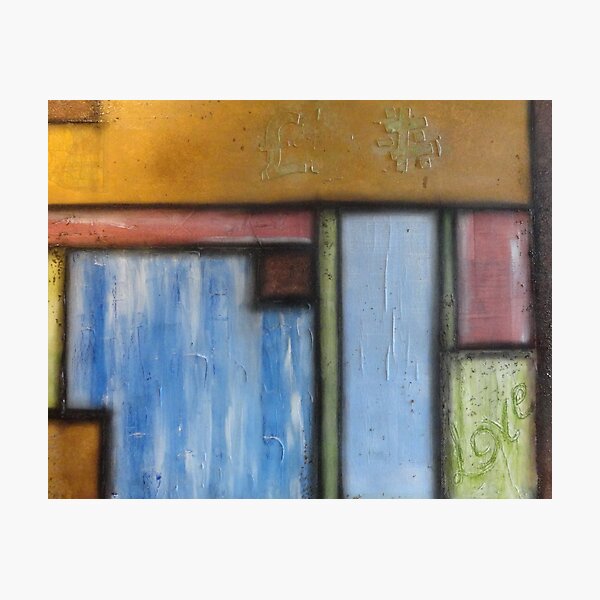 Basil Pastel Blocks Photographic Print