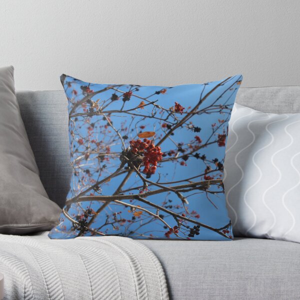 Berries in Winter Throw Pillow
