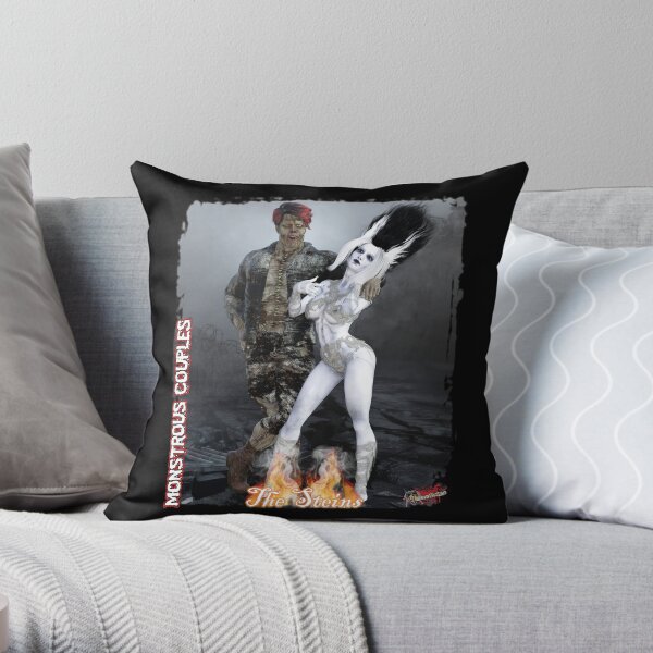 Classic Monsters: The Steins Throw Pillow