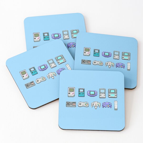 Nintendo Consoles Coasters (Set of 4)