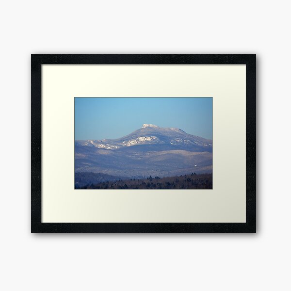 Camels Hump in Winter from Montpelier Vermont Framed Art Print
