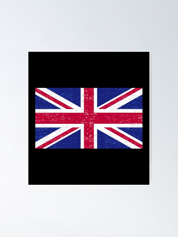 Poster Drapeau Du Royaume D Angleterre Drapeau De L Angleterre Grunge Par Chakibalami Redbubble