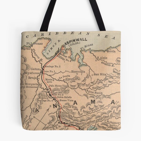Item preview, Vintage Map of The Panama Canal (1885) designed and sold by BravuraMedia.