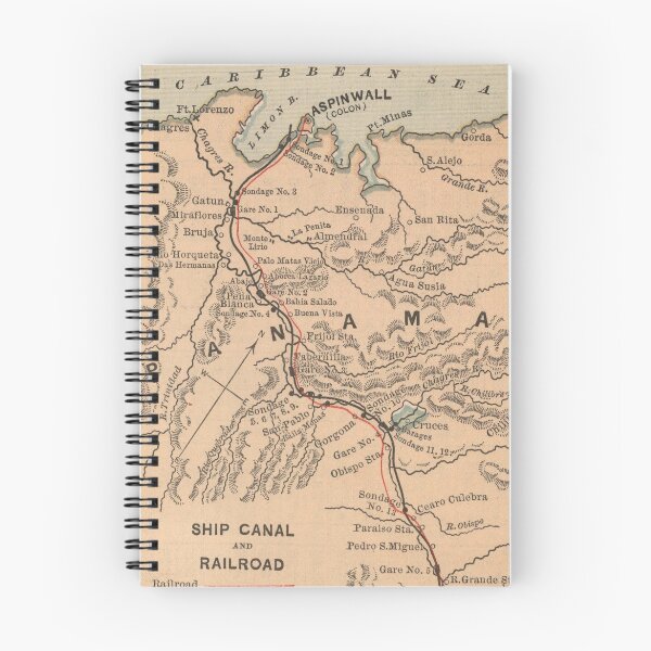 Item preview, Vintage Map of The Panama Canal (1885) designed and sold by BravuraMedia.