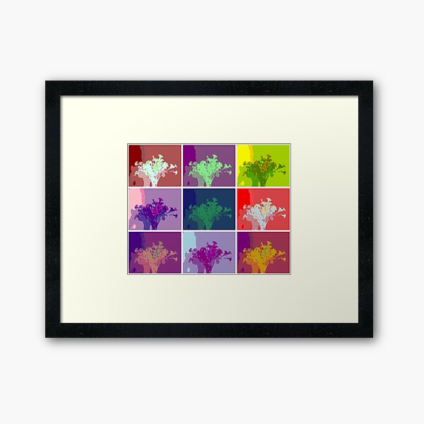 Vase of Flowers Pop Art #2 Designed & Created by © Janet Watson Art Framed Art Print