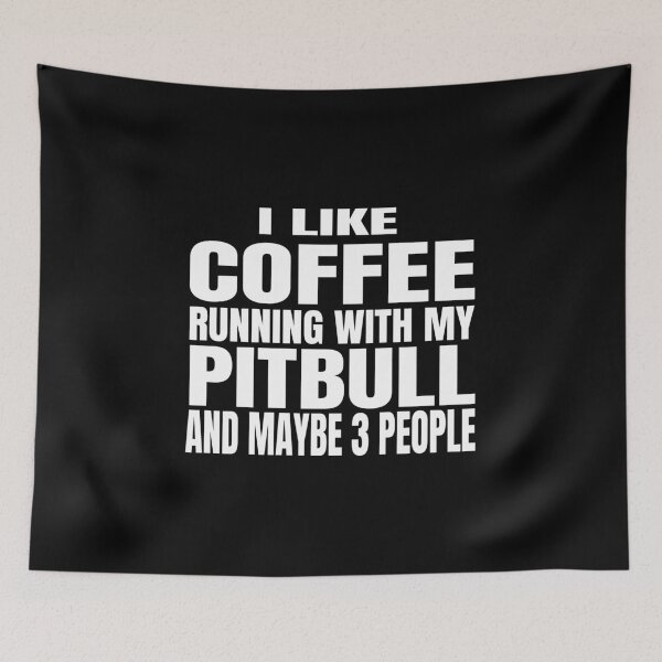 Item preview, I Like Coffee Running With My Pitbull And Maybe 3 People Tank Top designed and sold by RedmonsDesigns.