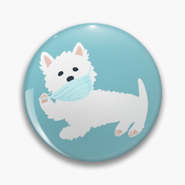 Self isolating Westie pup Pin