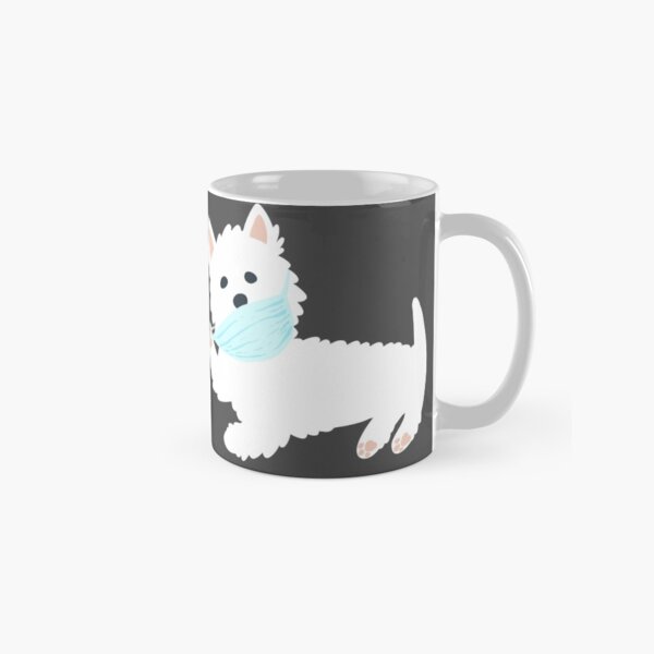 Self isolating Westie pup Classic Mug