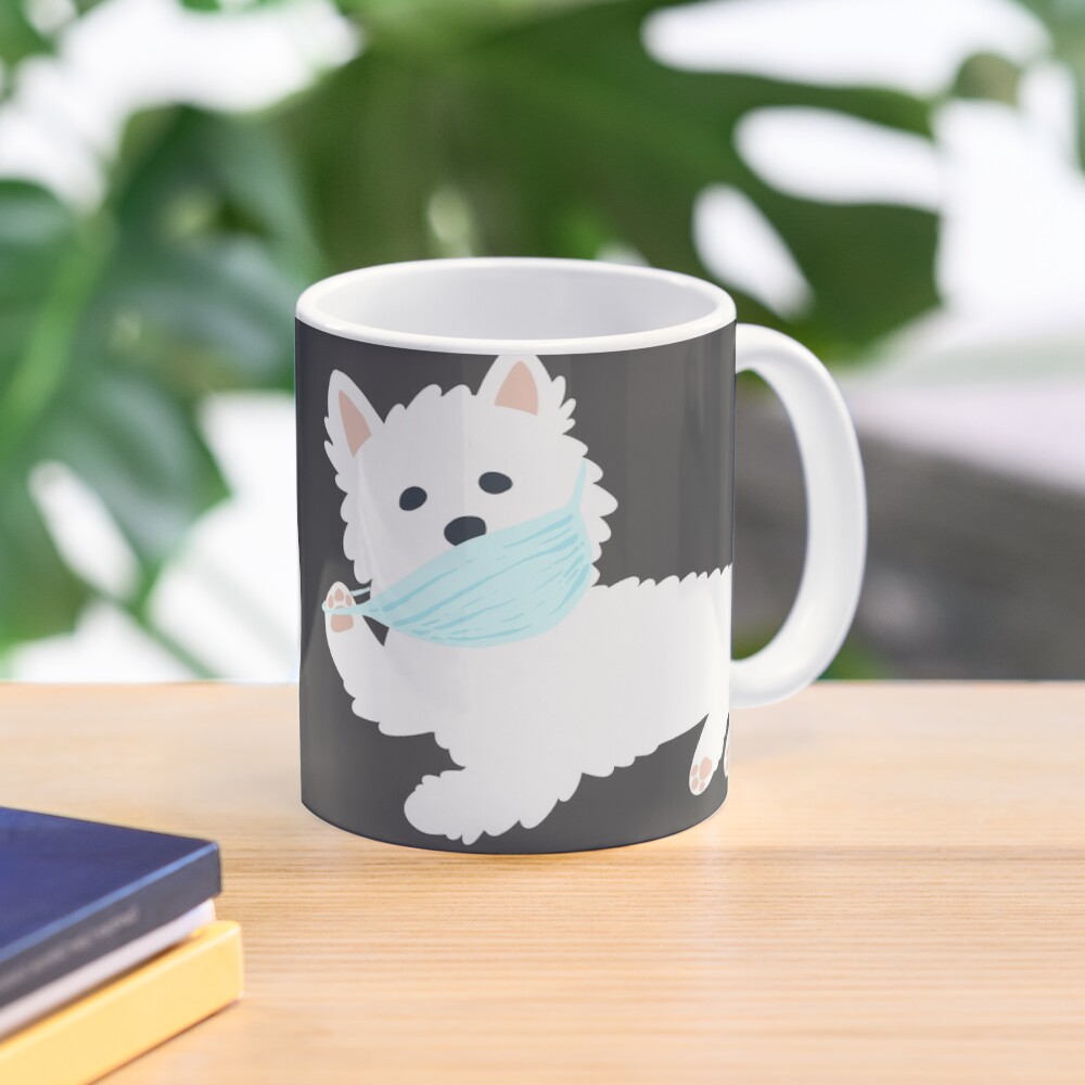 Self isolating Westie pup Mug