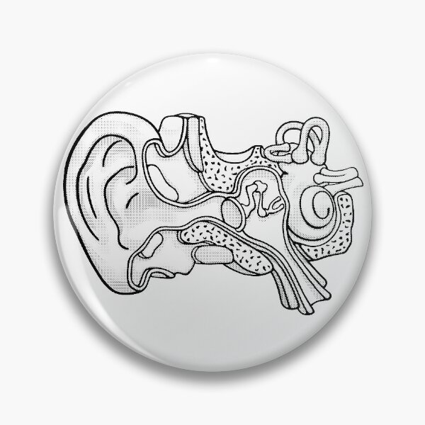 Item preview, Duotone Illustration of Inner Ear Anatomy designed and sold by taylorcustom.