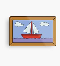 Sail Boat Artwork Metal Print