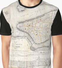 Camiseta gráfica Vintage Map of New York City (1860) 2