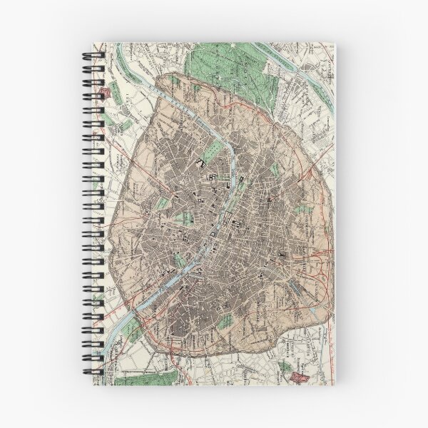 Item preview, Vintage Map of Paris France (1872) designed and sold by BravuraMedia.
