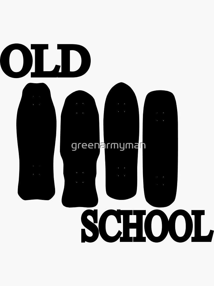 Thumbnail 3 of 3, Sticker, old school skateboards designed and sold by greenarmyman.