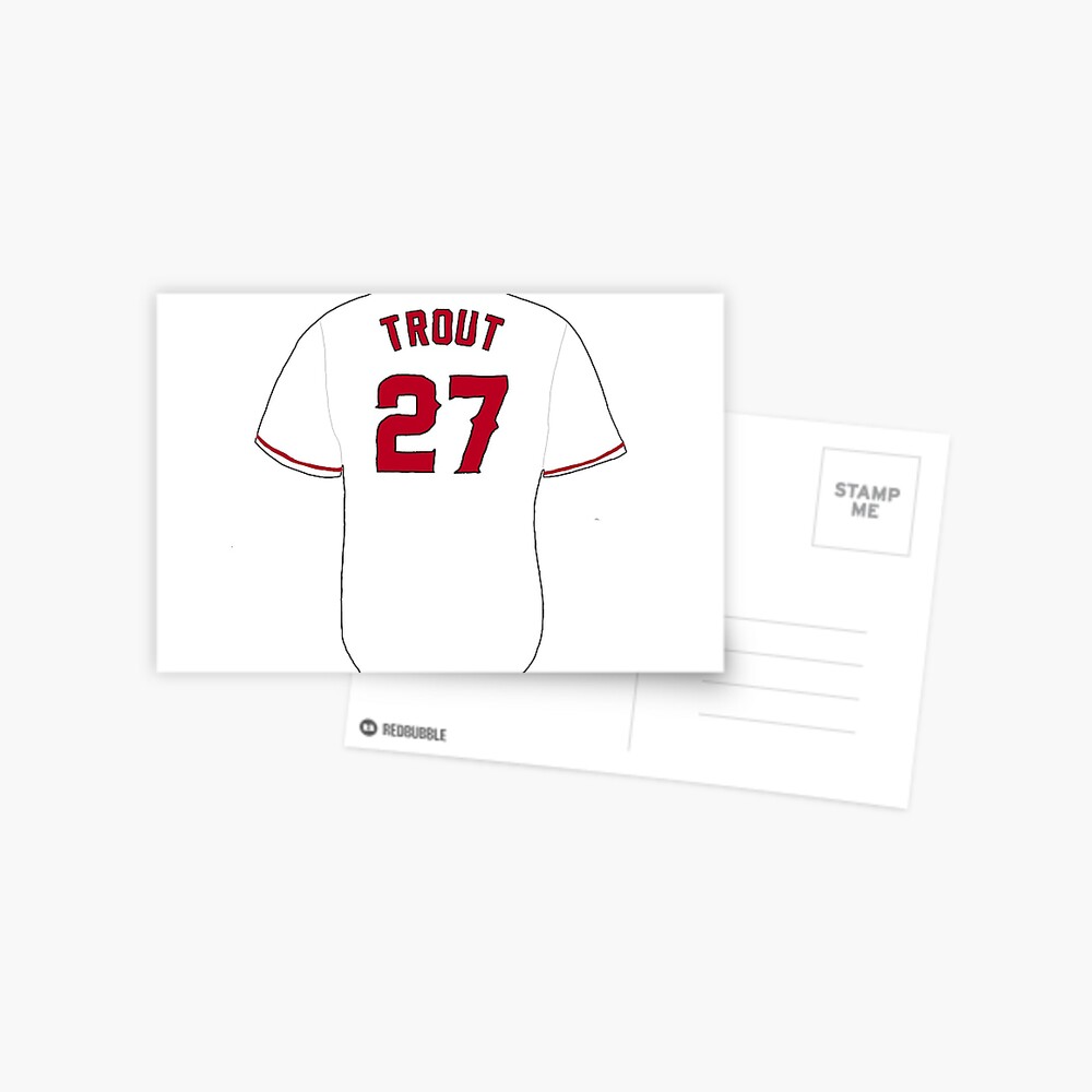 Mike Trout Jersey  Greeting Card for Sale by athleteart20